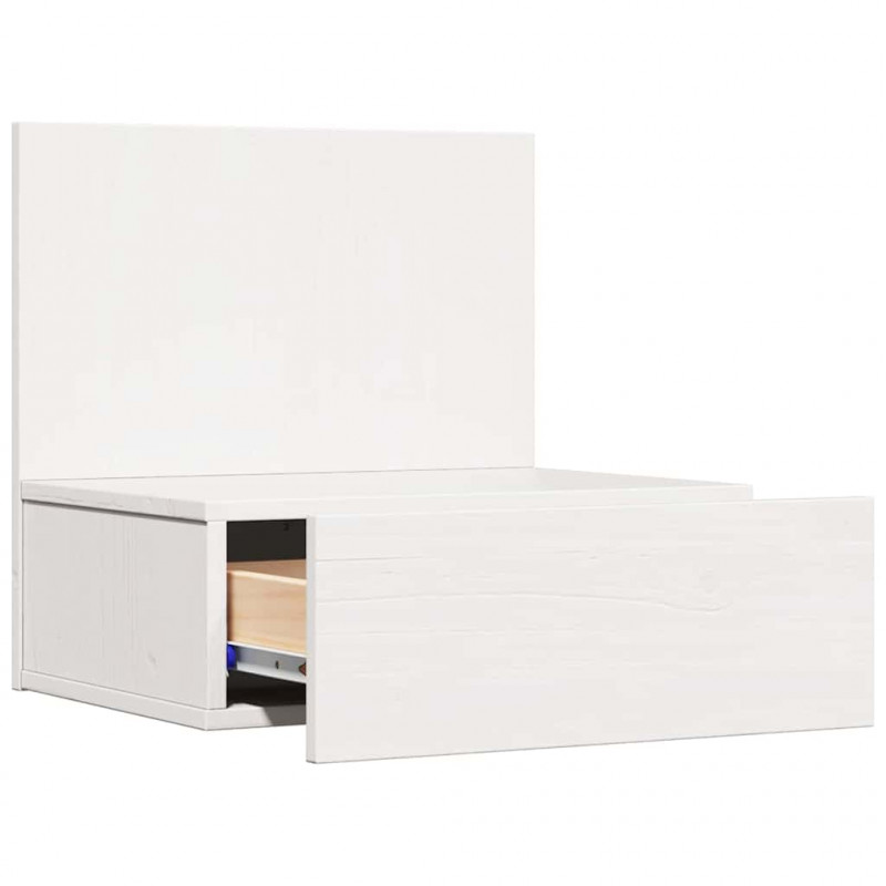 Stolik nocny Biały 42 x 32,5 x 40 cm Lite drewno sosnowe