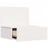 Stolik nocny Biały 42 x 32,5 x 40 cm Lite drewno sosnowe
