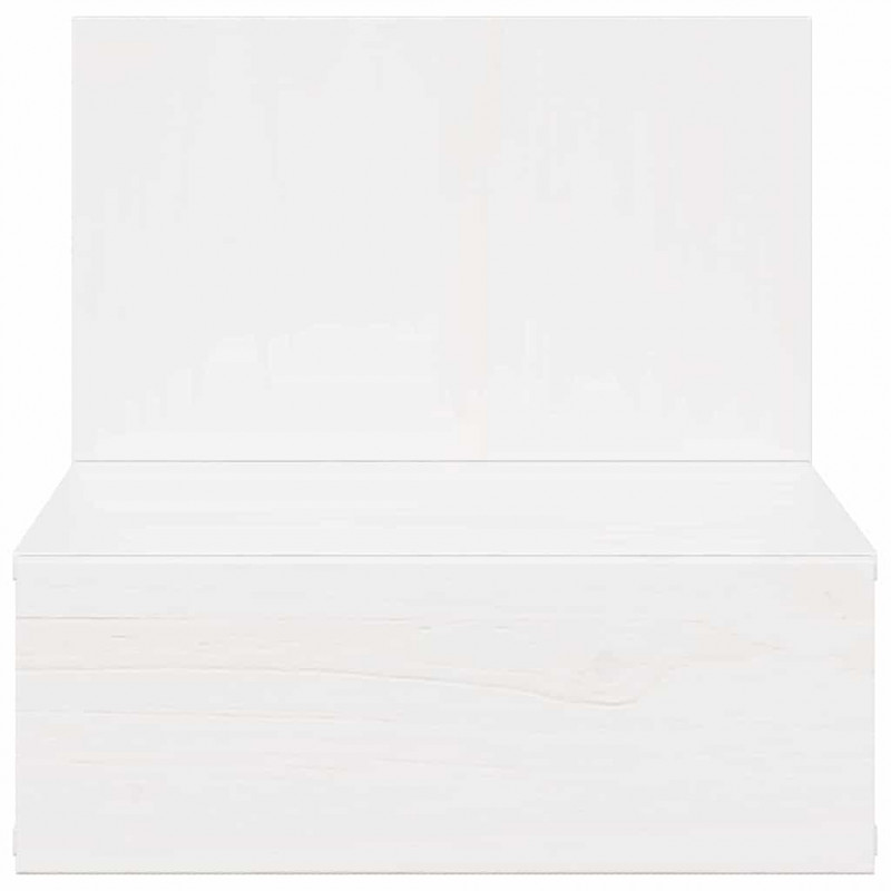 Stolik nocny Biały 42 x 32,5 x 40 cm Lite drewno sosnowe