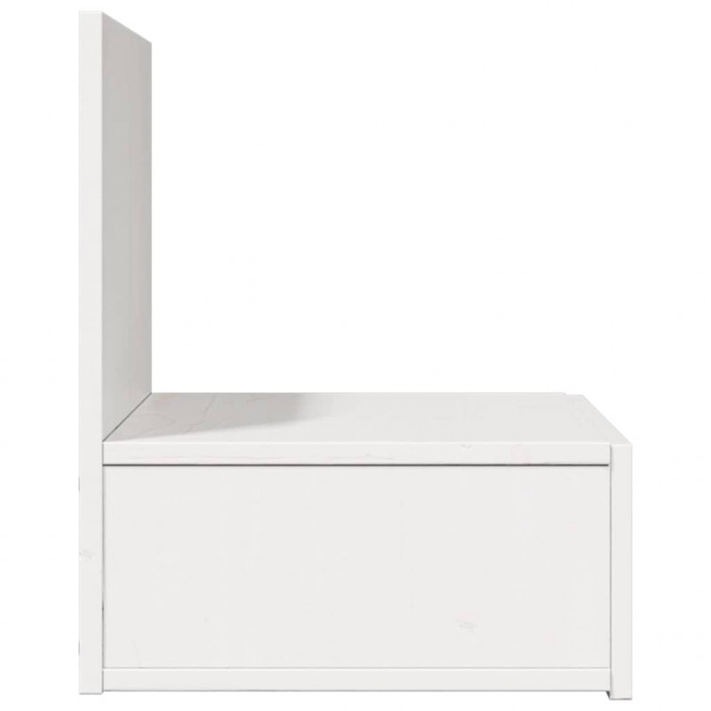 Stolik nocny Biały 42 x 32,5 x 40 cm Lite drewno sosnowe