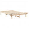 Ramka łóżka Naturalny 120 x 190 cm Lite drewno sosnowe