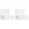Stolik nocny 2 pcs Biały 42 x 32,5 x 40 cm Lite drewno sosnowe