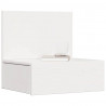 Stolik nocny 2 pcs Biały 42 x 32,5 x 40 cm Lite drewno sosnowe