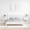 Stolik nocny 2 pcs Biały 42 x 32,5 x 40 cm Lite drewno sosnowe