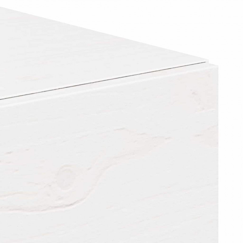 Stolik nocny 2 pcs Biały 42 x 32,5 x 40 cm Lite drewno sosnowe
