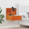 Stolik nocny Woskowy Brąz 42 x 32,5 x 40 cm Lite drewno sosnowe