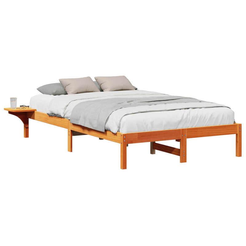 Ramka łóżka Woskowy Brąz 120 x 190 cm Lite drewno sosnowe