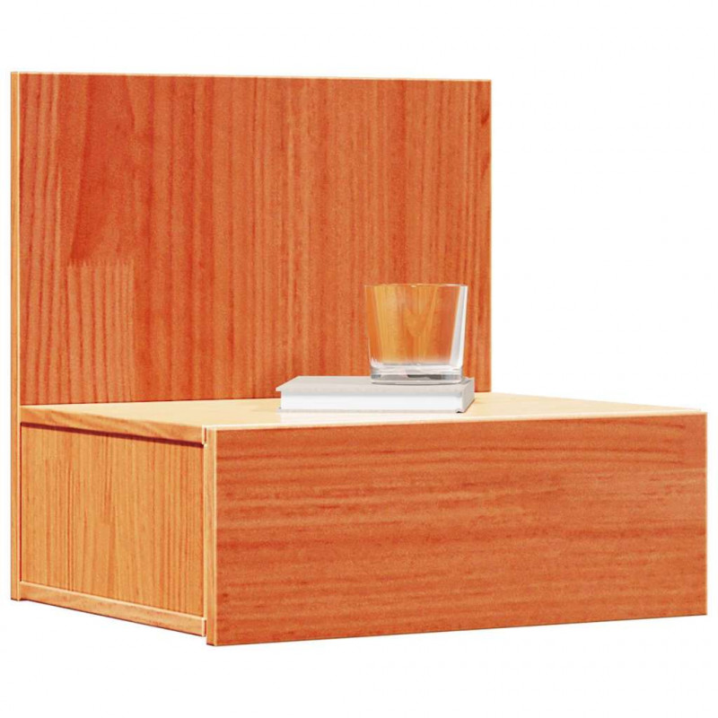Stolik nocny Woskowy Brąz 42 x 32,5 x 40 cm Lite drewno sosnowe