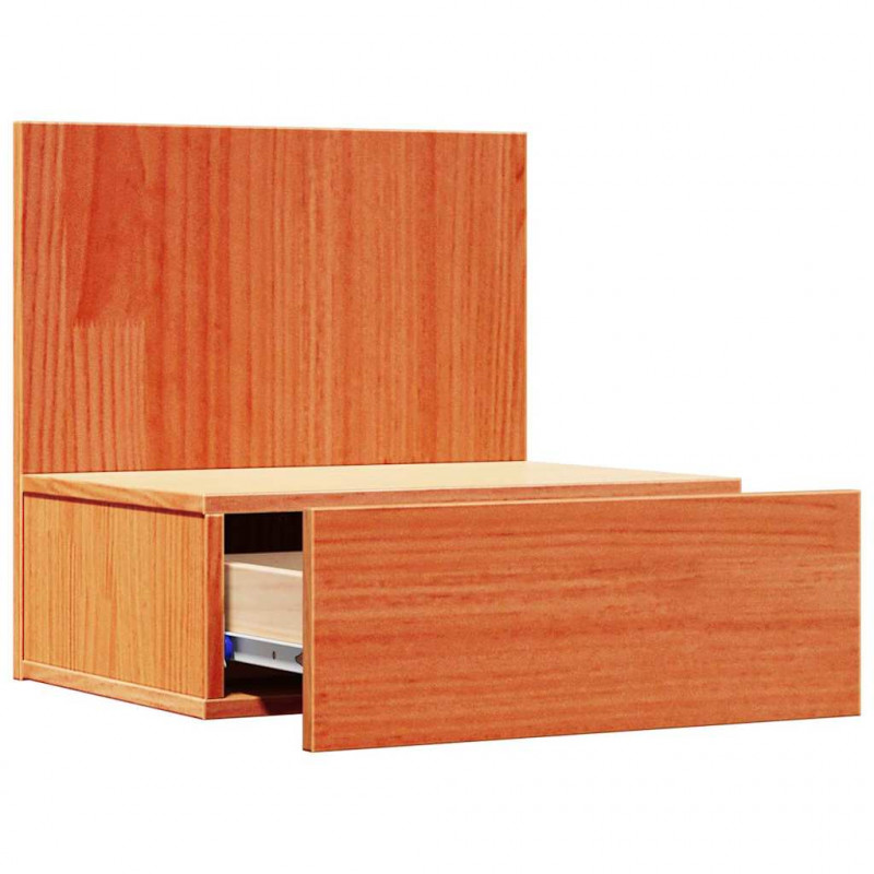Stolik nocny Woskowy Brąz 42 x 32,5 x 40 cm Lite drewno sosnowe