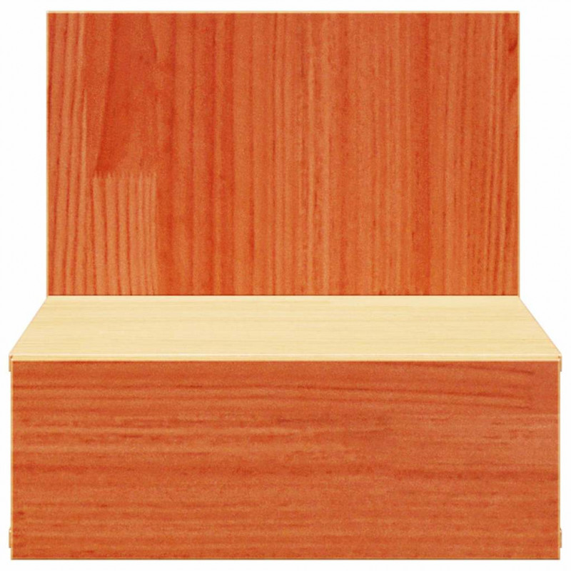 Stolik nocny Woskowy Brąz 42 x 32,5 x 40 cm Lite drewno sosnowe