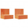 Stolik nocny z szufladą 2 pcs Woskowy Brąz 42 x 32,5 x 40 cm