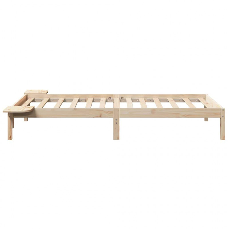 Ramka łóżka Naturalny 100 x 200 cm Lite drewno sosnowe
