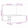 Stolik nocny z szufladą 2 pcs Woskowy Brąz 42 x 32,5 x 40 cm