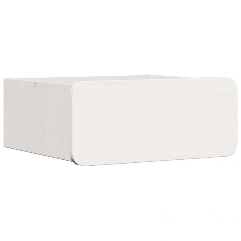 Stolik nocny Biały 39 x 34 x 16,5 cm Lite drewno sosnowe