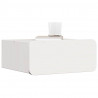 Stolik nocny Biały 39 x 34 x 16,5 cm Lite drewno sosnowe