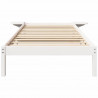 Ramka łóżka Biały 100 x 200 cm Lite drewno sosnowe