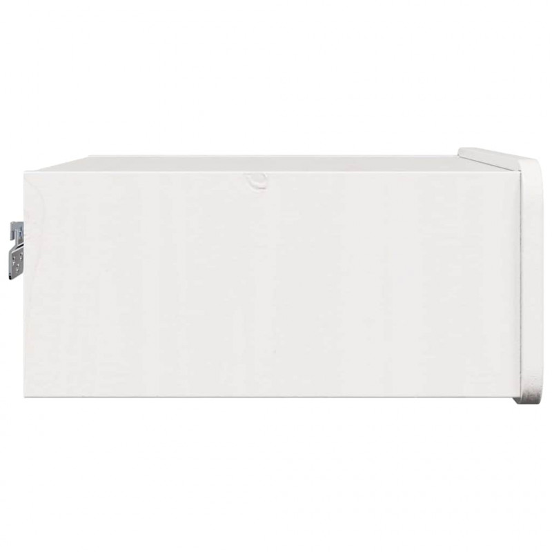 Stolik nocny Biały 39 x 34 x 16,5 cm Lite drewno sosnowe