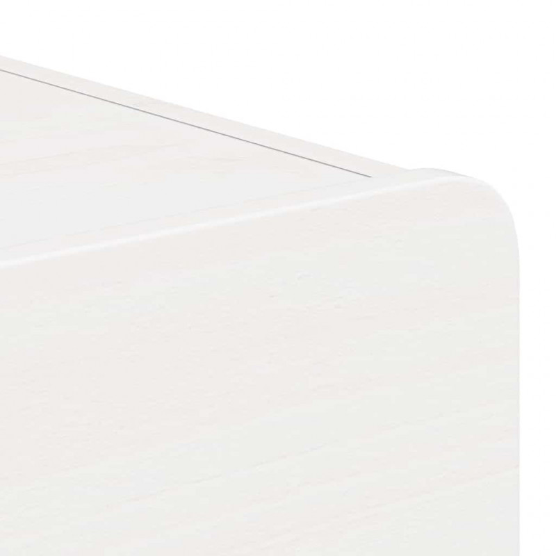 Stolik nocny Biały 39 x 34 x 16,5 cm Lite drewno sosnowe