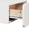 Stolik nocny Biały 39 x 34 x 16,5 cm Lite drewno sosnowe
