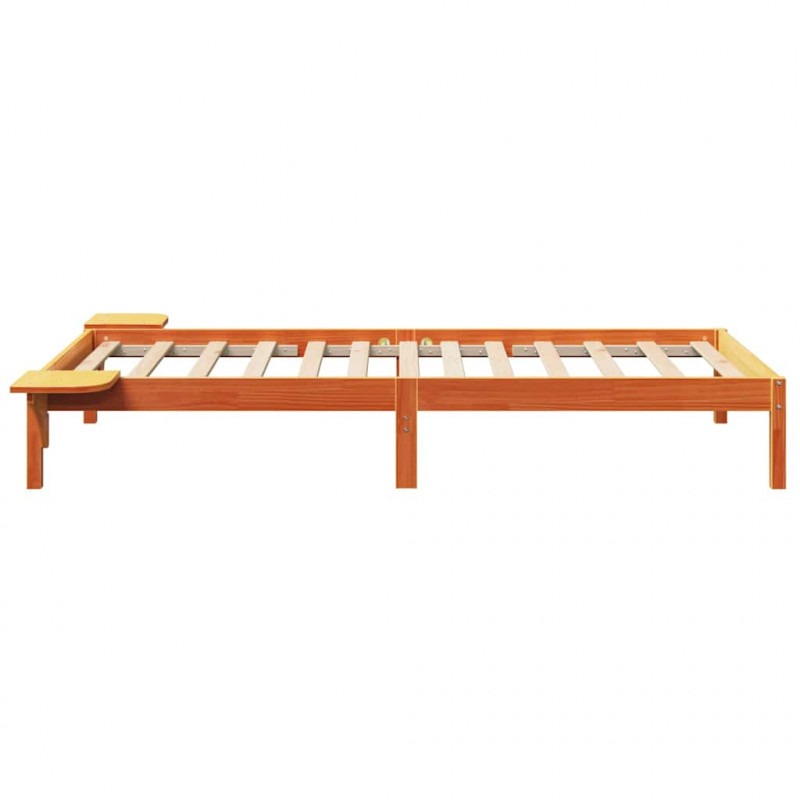 Ramka łóżka Woskowy Brąz 100 x 200 cm Lite drewno sosnowe