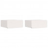 Stolik nocny 2 pcs Biały 39 x 34 x 16,5 cm Lite drewno sosnowe