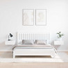 Stolik nocny 2 pcs Biały 39 x 34 x 16,5 cm Lite drewno sosnowe