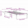 Ramka łóżka Naturalny 90 x 200 cm Lite drewno sosnowe