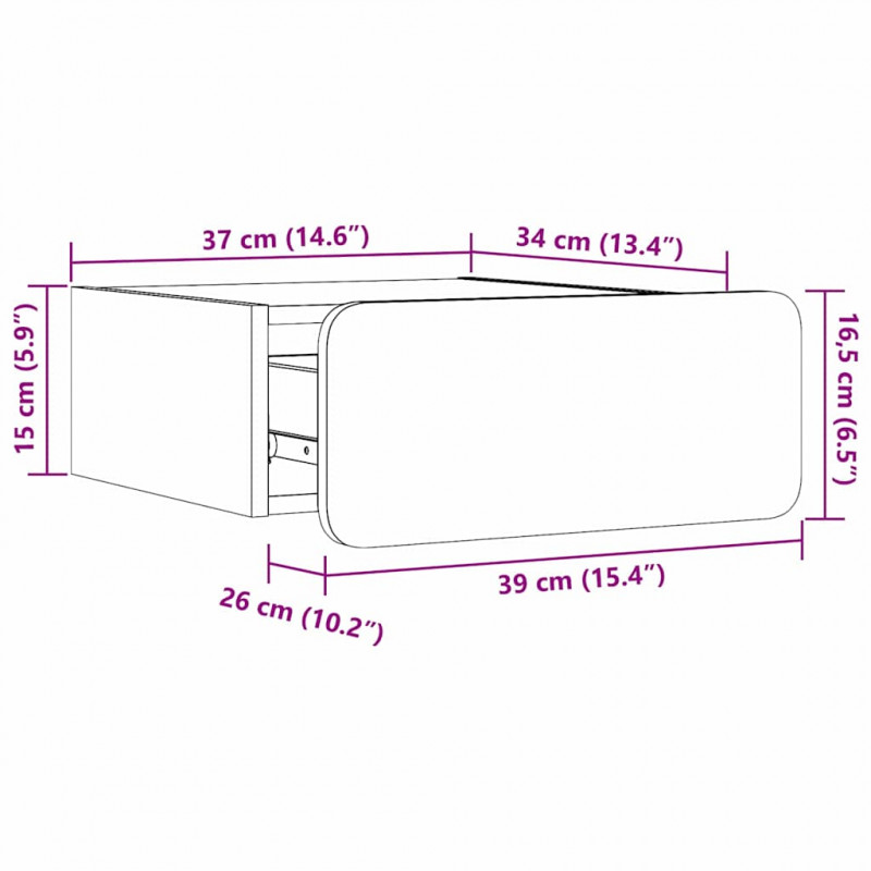 Stolik nocny 2 pcs Biały 39 x 34 x 16,5 cm Lite drewno sosnowe