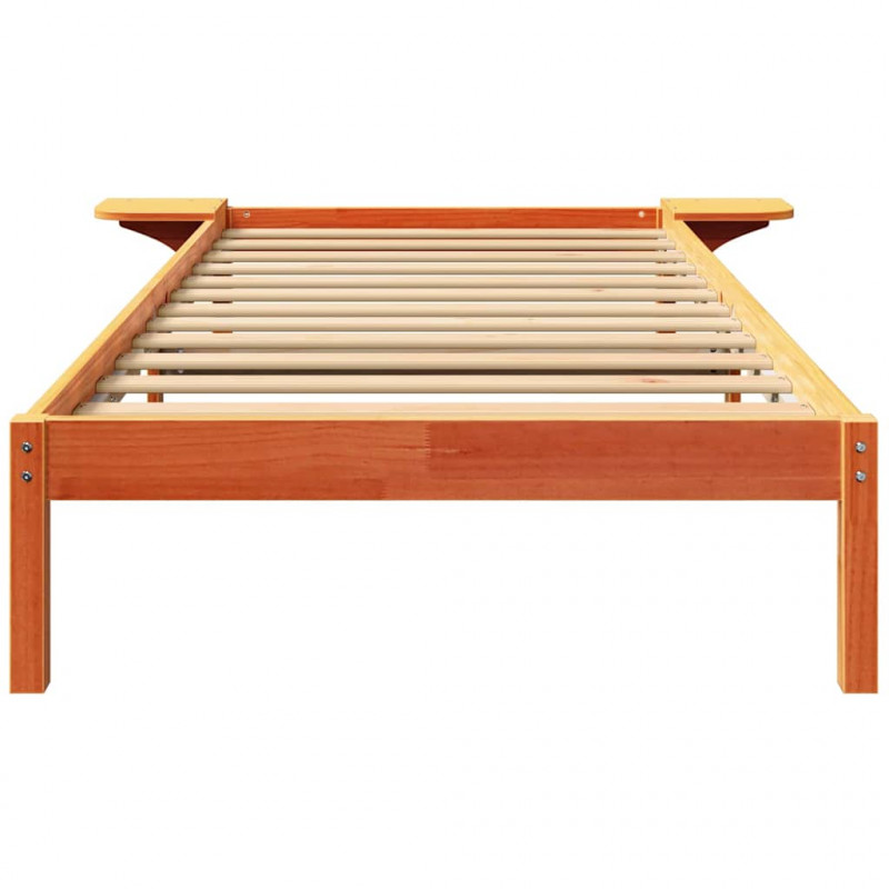 Ramka łóżka Woskowy Brąz 90 x 200 cm Lite drewno sosnowe