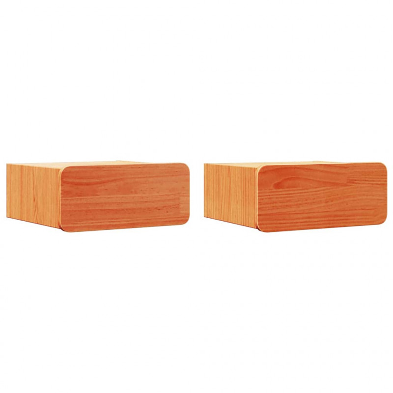 Stolik nocny z szufladą 2 pcs Woskowy Brąz 39 x 34 x 16,5 cm