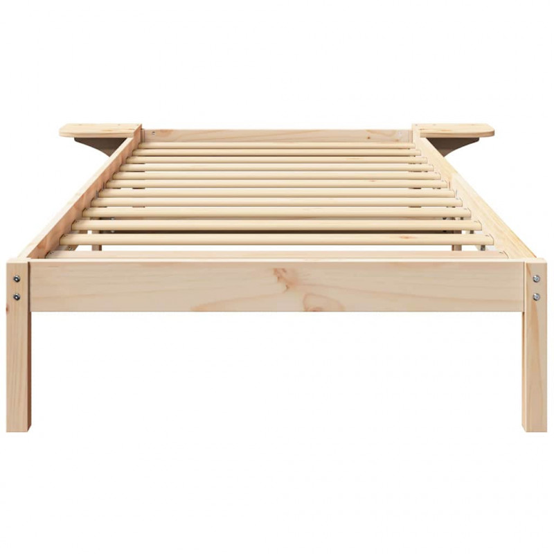 Ramka łóżka Naturalny 80 x 200 cm Lite drewno sosnowe