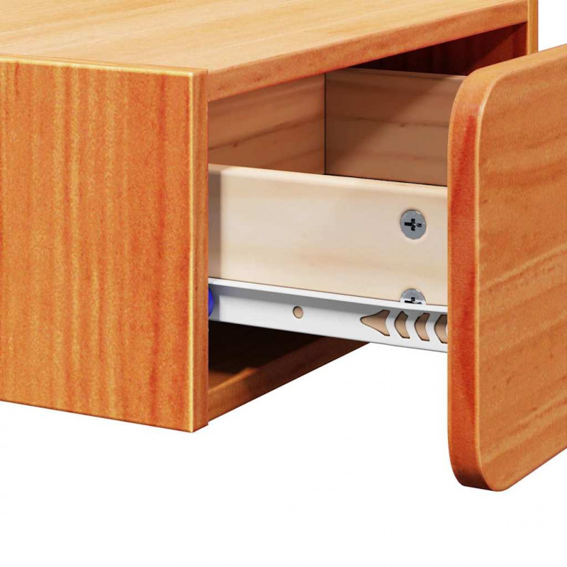 Stolik nocny z szufladą 2 pcs Woskowy Brąz 39 x 34 x 16,5 cm