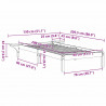 Ramka łóżka Naturalny 80 x 200 cm Lite drewno sosnowe