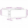 Stolik nocny z szufladą 2 pcs Woskowy Brąz 39 x 34 x 16,5 cm