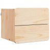 Stolik nocny Brązowy 39 x 34 x 33 cm Lite drewno sosnowe