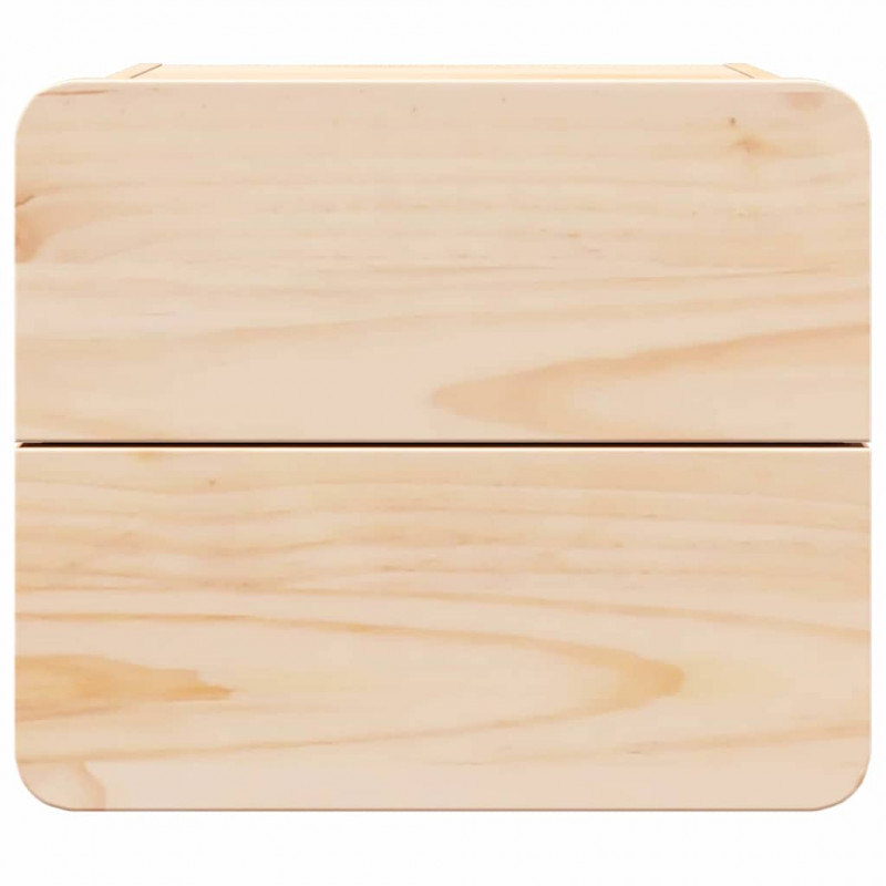 Stolik nocny Brązowy 39 x 34 x 33 cm Lite drewno sosnowe