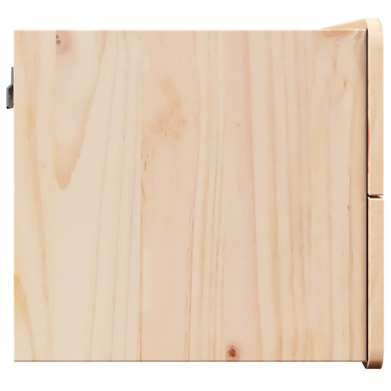 Stolik nocny Brązowy 39 x 34 x 33 cm Lite drewno sosnowe