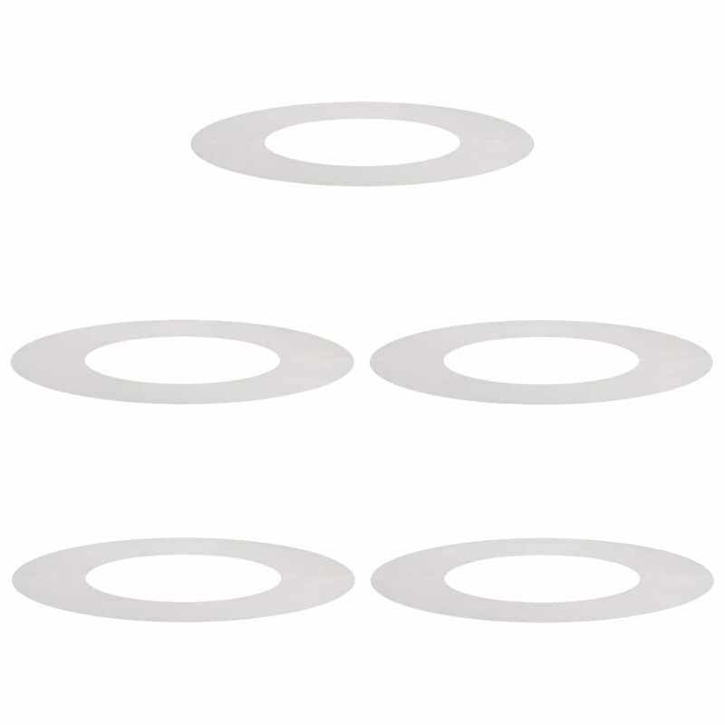 odpowiedni dla płaskich pierścieni drzewa 5 pcs Srebrny