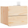 Stolik nocny z szufladą 2 pcs Naturalny 39 x 34 x 33 cm