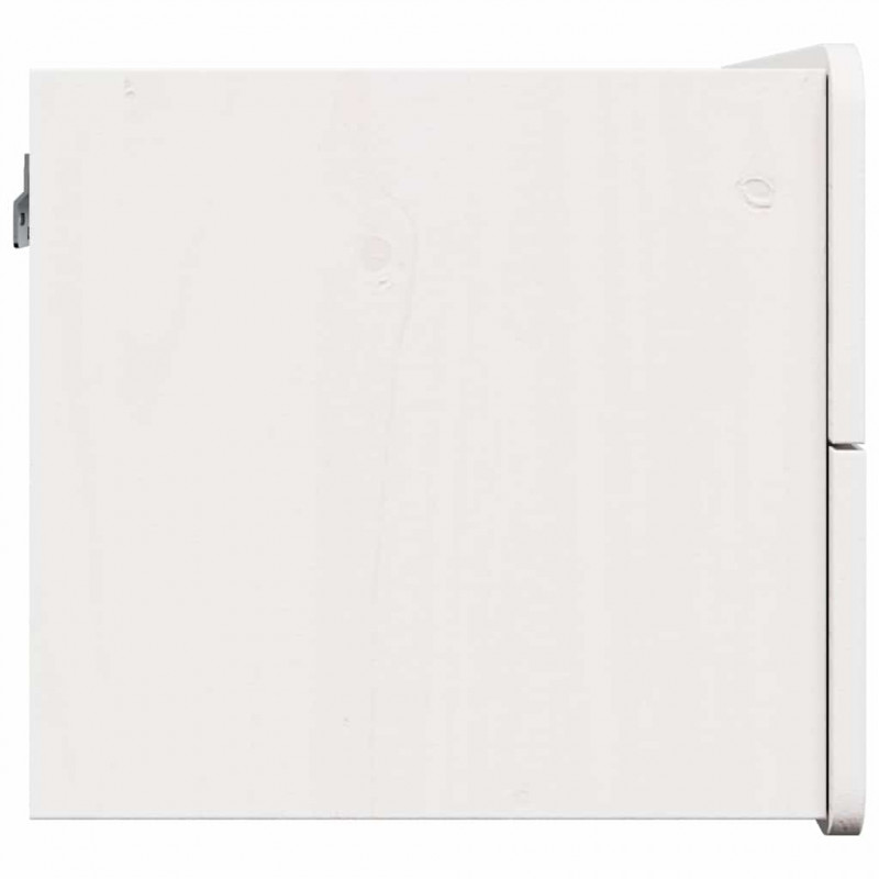 Stolik nocny Biały 39 x 34 x 33 cm Lite drewno sosnowe