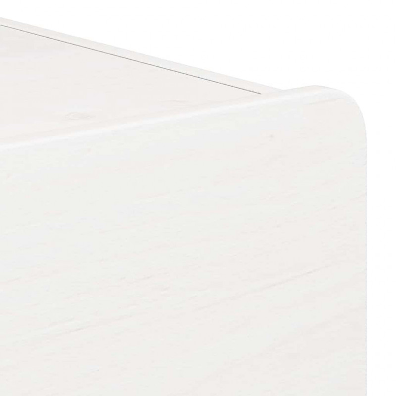 Stolik nocny Biały 39 x 34 x 33 cm Lite drewno sosnowe