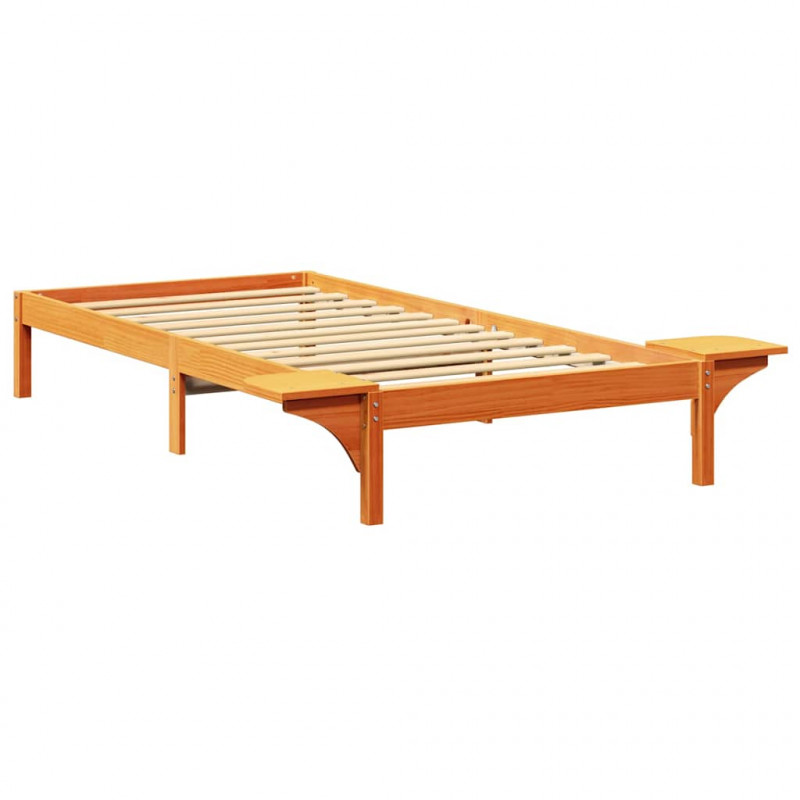 Ramka łóżka Woskowy Brąz 90 x 190 cm Lite drewno sosnowe