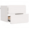 Stolik nocny 2 pcs Biały 39 x 34 x 33 cm Lite drewno sosnowe