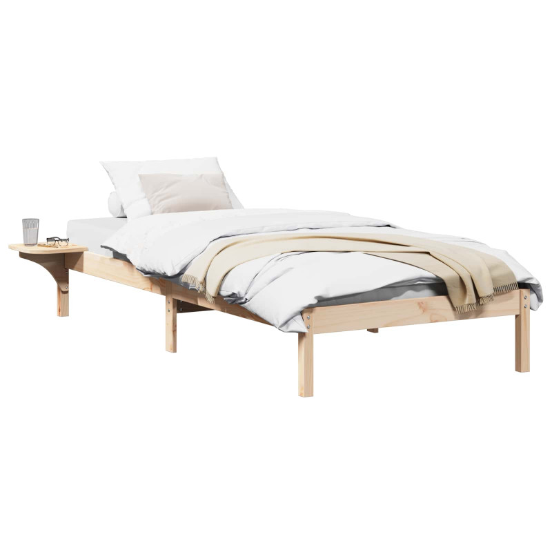 Ramka łóżka Naturalny 75 x 190 cm Lite drewno sosnowe