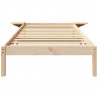 Ramka łóżka Naturalny 75 x 190 cm Lite drewno sosnowe