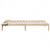 Ramka łóżka Naturalny 75 x 190 cm Lite drewno sosnowe