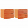 Stolik nocny 2 pcs Brązowy 39 x 34 x 33 cm Lite drewno sosnowe