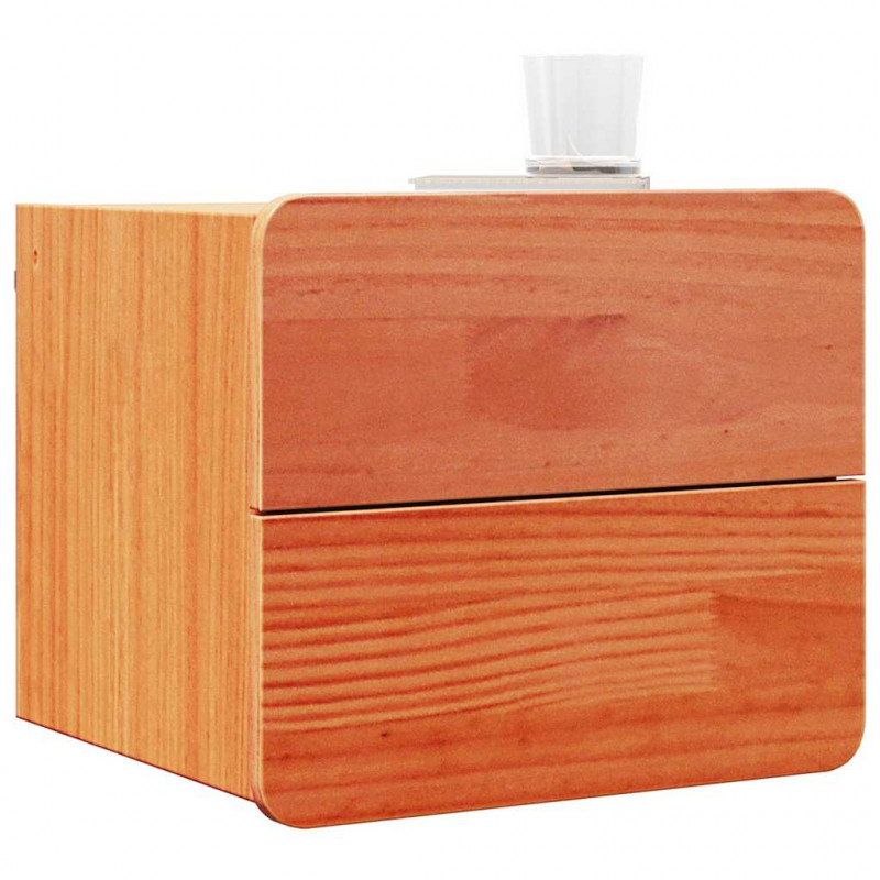Stolik nocny 2 pcs Brązowy 39 x 34 x 33 cm Lite drewno sosnowe