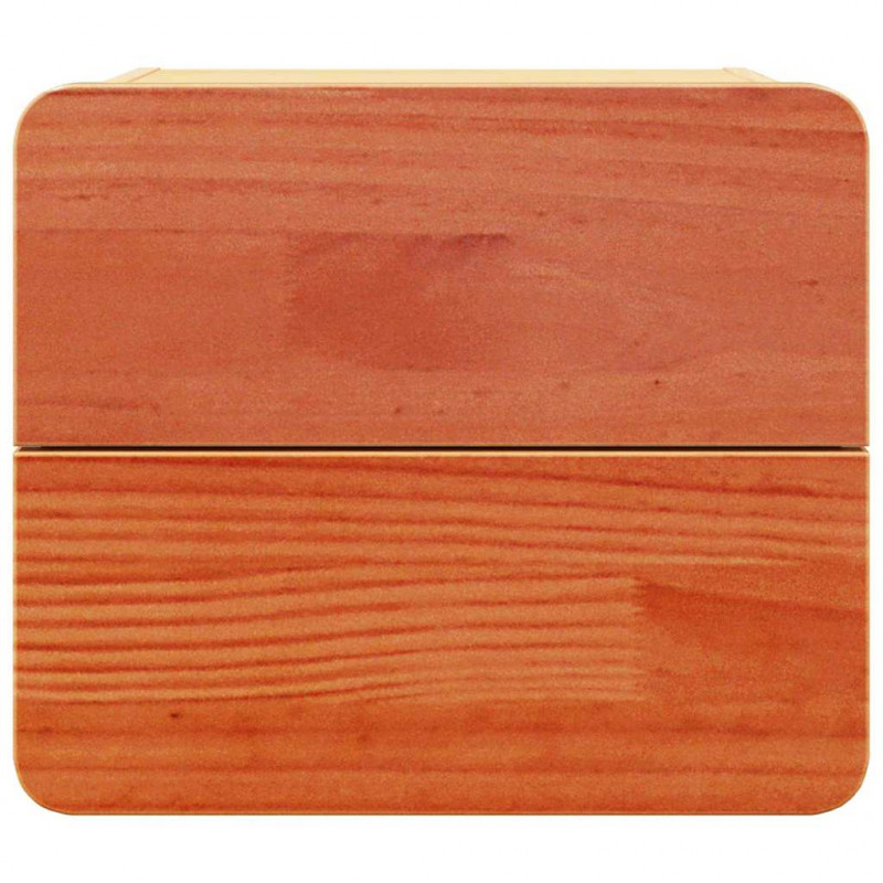 Stolik nocny 2 pcs Brązowy 39 x 34 x 33 cm Lite drewno sosnowe