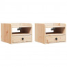 Stolik nocny z szufladą 2 pcs Brązowy 38 x 36 x 29,5 cm